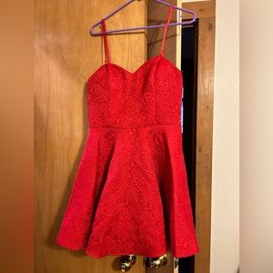 Gorgeous red embossed dress. Size 12.